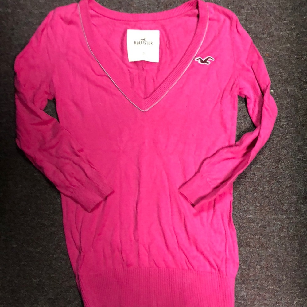 Hot pink small hollister sweater
